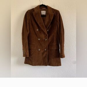 Wilfred  Artzia Margaux Blazer Terrazzo Brown Corduroy Double Breasted